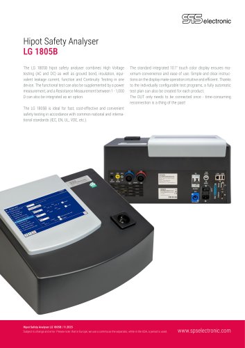 Hipot Safety Analyser LG 1805B