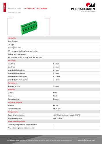 / AKZ1130/..-7.62-GREEN