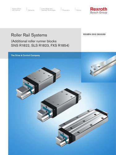 Roller Rail Systems (Additional roller runner blocks SNS R1822, SLS R1823, FXS R1854)