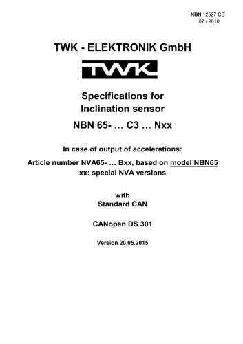 Inclinometer NBN system description