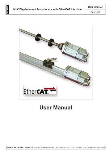 Magnetostrictive displacement transducer MPK manual