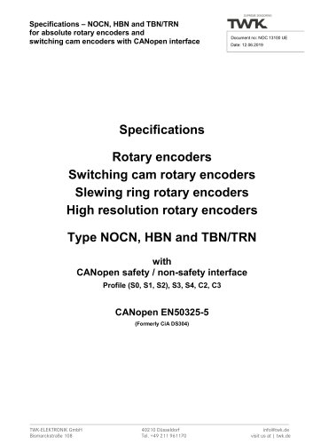 Rotary encoder HBN/S3 SIL2 - Manual