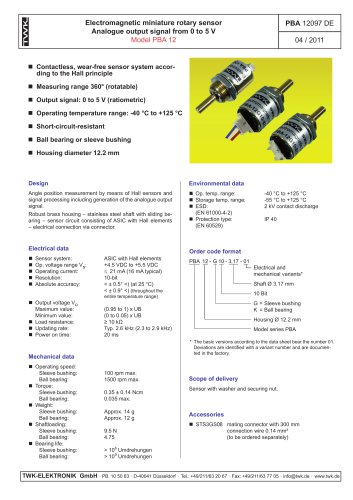 Rotary encoder PBA12