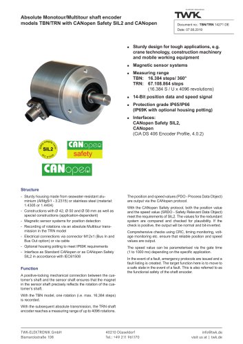 Rotary encoder TBN50/C3 manual