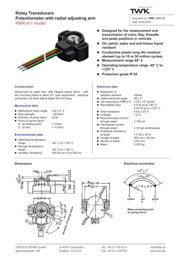 Rotary transducer PMR411