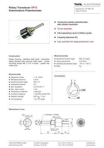 Rotary transducer VP12