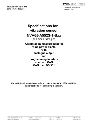 Vibration sensor NVA system description