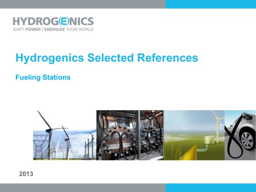 Hydrogenics Selected References