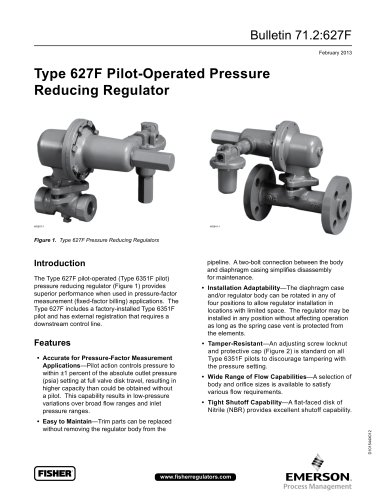 627F Pressure Reducing Regulator