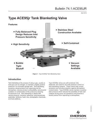 ACE95jr Tank Blanketing Valve