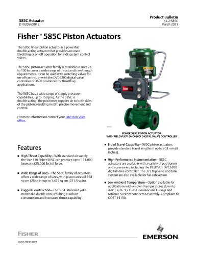 Fisher™ 585C Piston Actuators