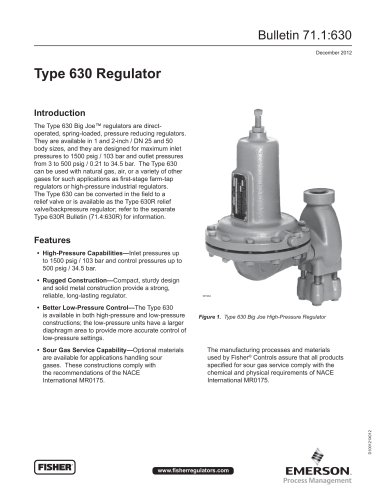 Type 630 Regulator