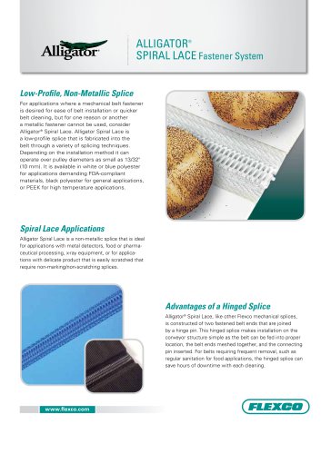 Alligator® Spiral Lace Fastener System