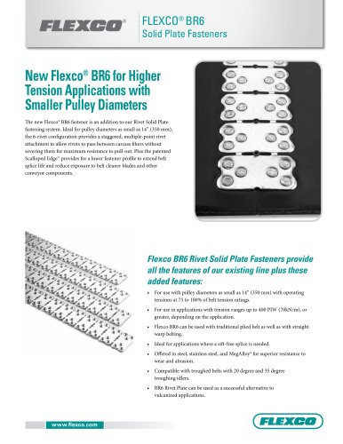 Flexco® BR6 Solid Plate Fasteners