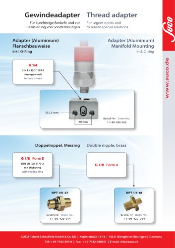 Gewindeadapter / thread adapter