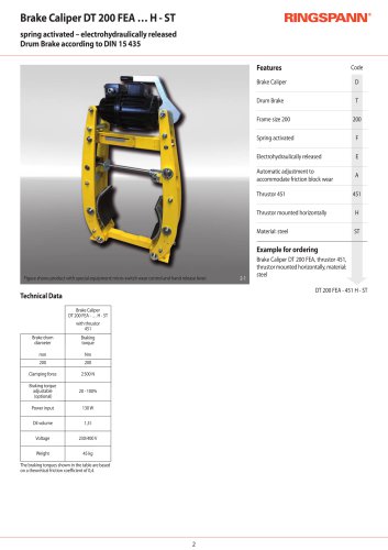 Datasheet DT 200 FEA &hellip; H - ST