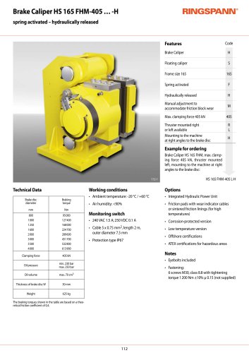 Datasheet HS 165 FHM-405 &hellip; -H