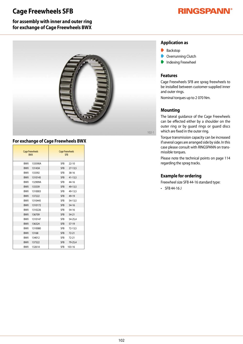 Datasheet SFB - RINGSPANN