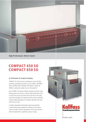 High-Performance Shrink Tunnel - Compact 450 SO/Compact 650 SO