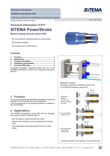 Mould closing device SITEMA-PowerStroke