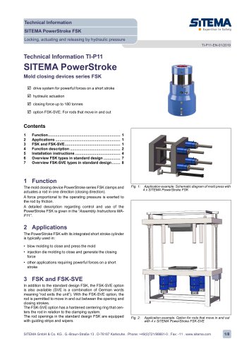 P11 - Dimensions type FSK (hydraulic)