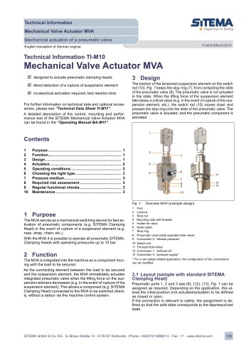 TI-M10 Mechanical Valve Actuator MVA