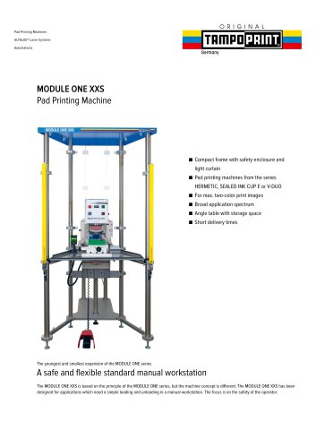 MODULE ONE XXS Pad Printing Machine