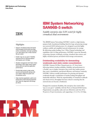 IBM System Networking SAN96B-5