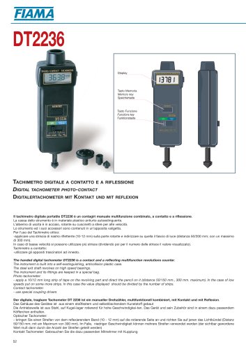 DT2236 Digital tachometer photo-contact