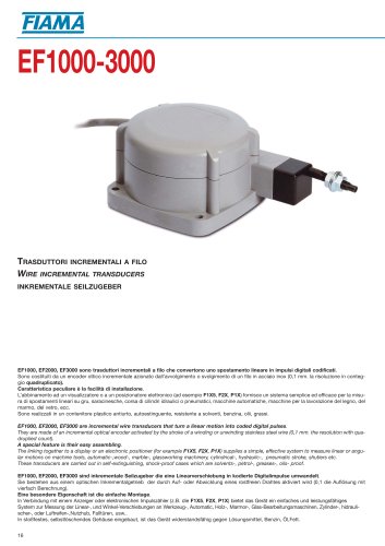 EF1000/3000 Wire incremental transducers