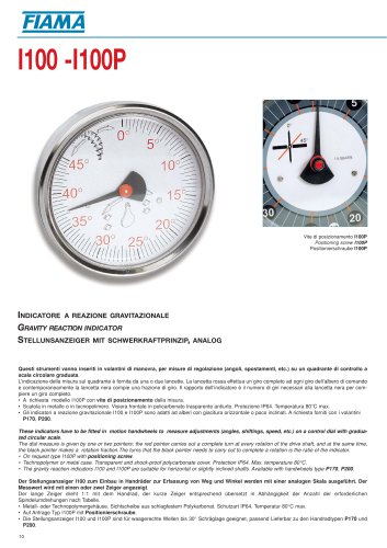 I100 - I100P Indicators with gravity reaction