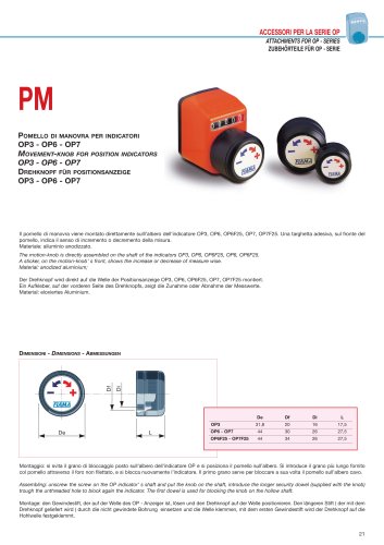 PM Movement-knob for position indicators