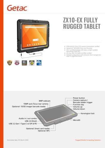 ZX10-EX FULLY RUGGED TABLET