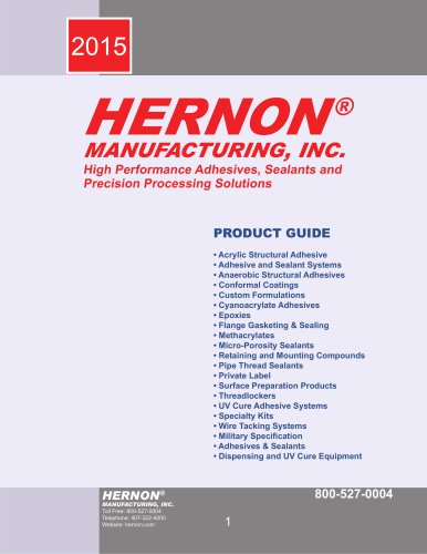 Hernon Precision Adhesive and Sealants Product Catalog