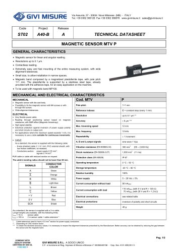 MAGNETIC SENSOR MTV P