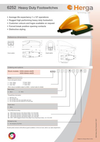 6252 Heavy Duty Footswitches