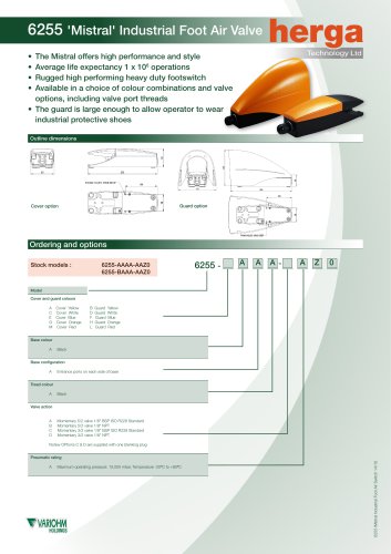 6255 Mistral Industrial Foot Air Valve