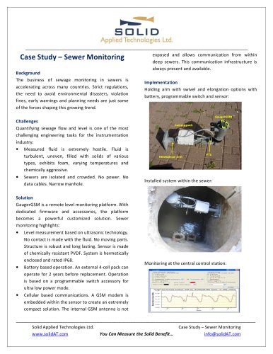 Sewer monitoring system 