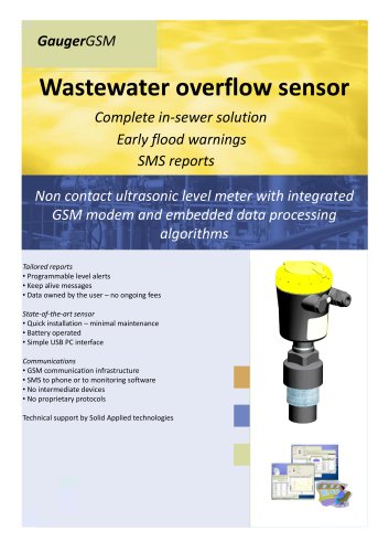 Wireless Sewer Monitoring with GaugerGSM