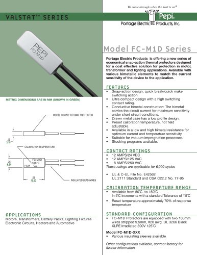 Pepi Thermal Controls Model FC-M1D