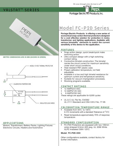 Pepi Thermal Controls Model FC-P2D