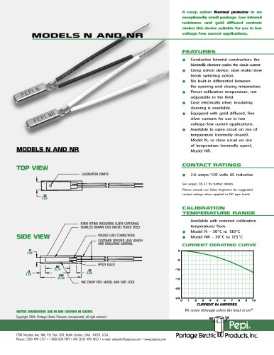 Pepi Thermal Controls Models N & NR