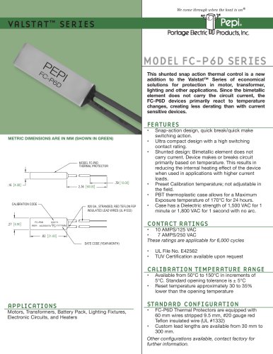 thermal control MODEL FC-P6D SERIES