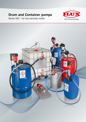 Series 400: Drum and Container pumps  – for low-viscosity media