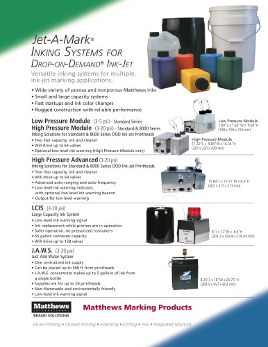 Jet-A-Mark® Inking Systems for Drop-On-Demand® InkJet 