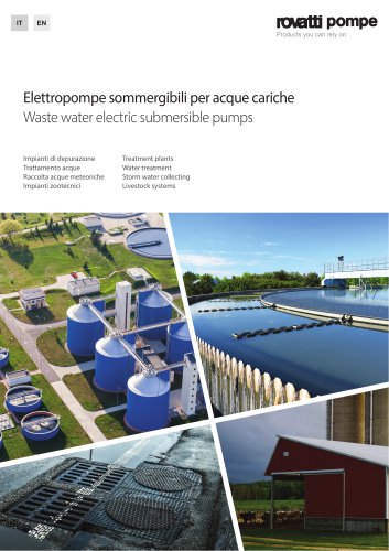 Waste water electric submersible pumps