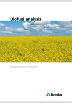 Biofuel analysis – Quality assurance of biofuels