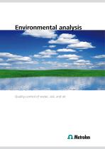 Environmental analysis – Quality control of water, soil, and air