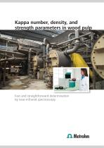 Kappa number, density, and strength parameters in wood pulp