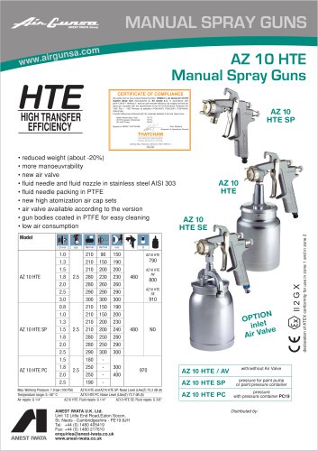 AZ 10 HTE SP/SP AV pressure spray gun